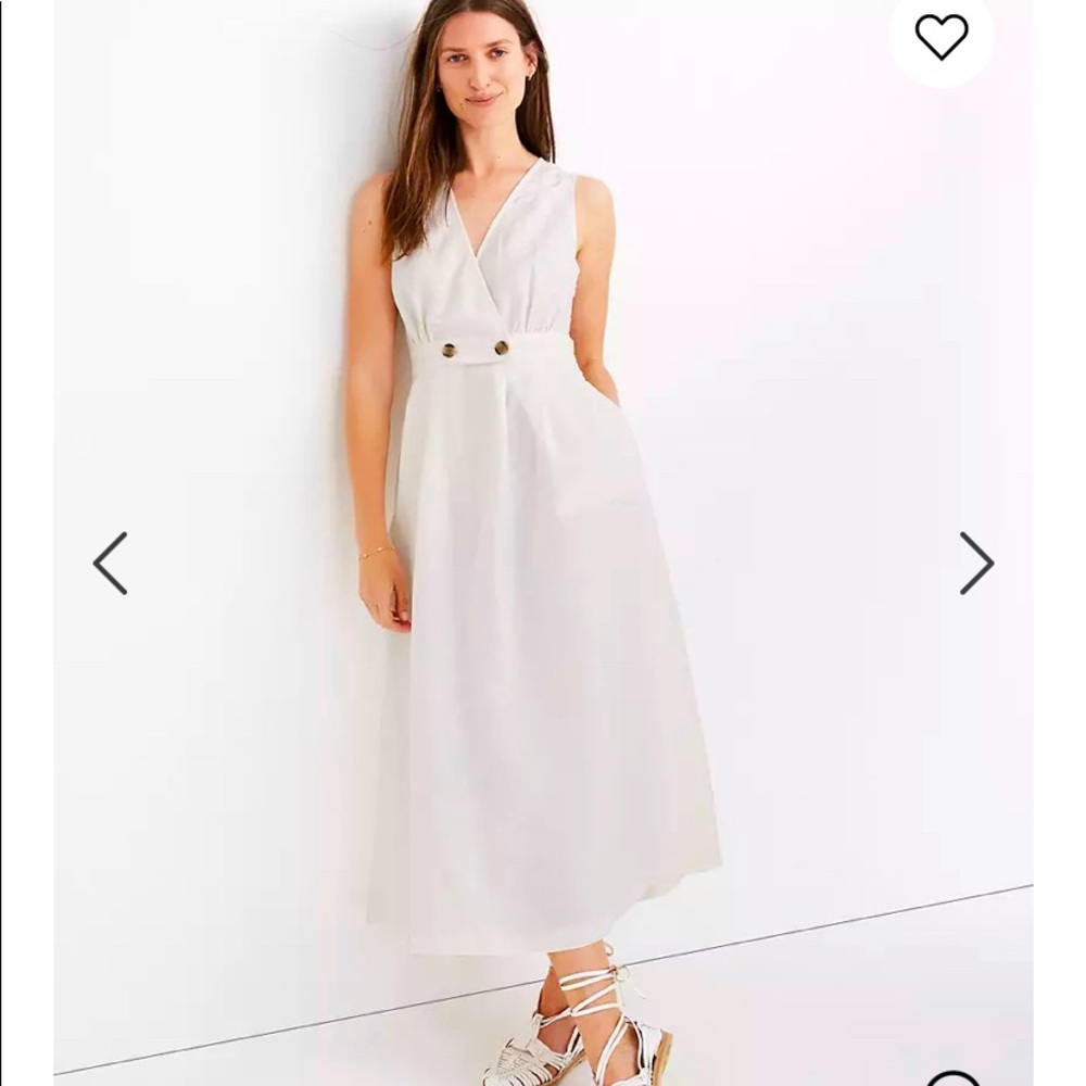 NWT Madewell button waist wrap midi dress 10